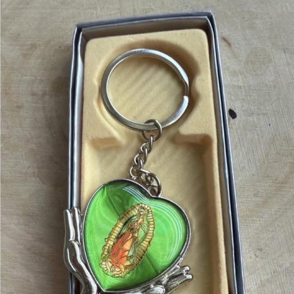 Heart-Shaped Religious‎ Keychain